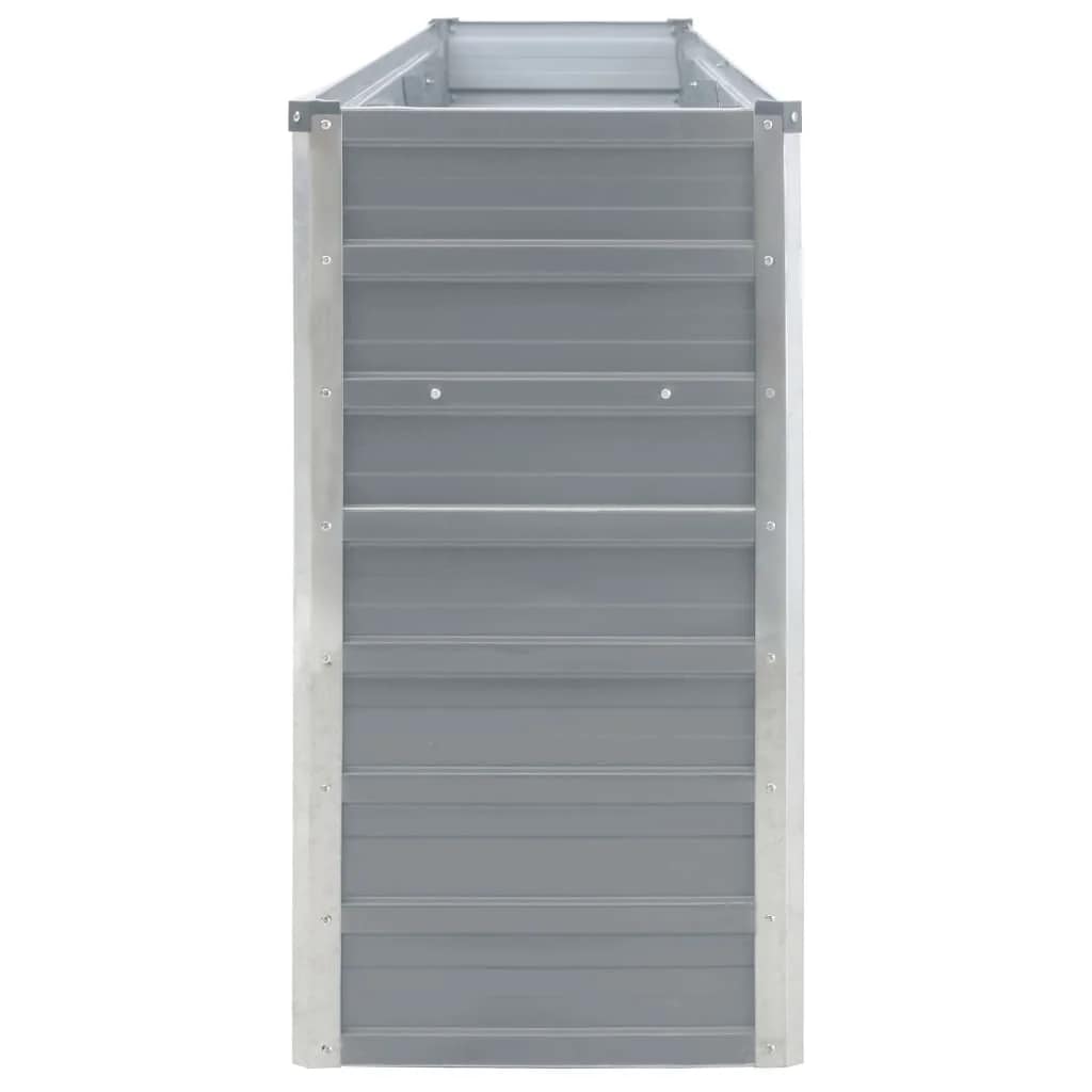 vidaXL Raised Garden Bed 320x40x77 cm Galvanised Steel Grey
