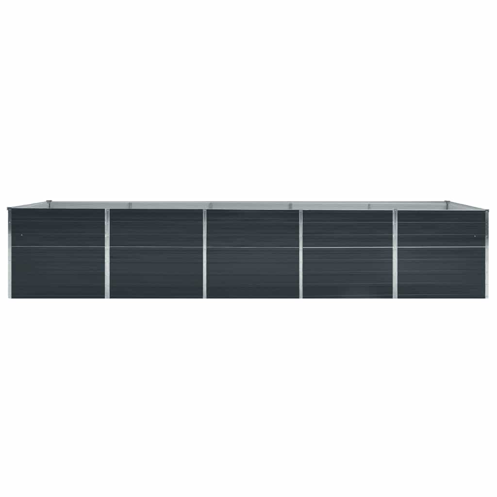 vidaXL Garden Raised Bed Galvanised Steel 400x80x45 cm Anthracite