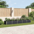 vidaXL Garden Raised Bed Galvanised Steel 400x80x45 cm Anthracite