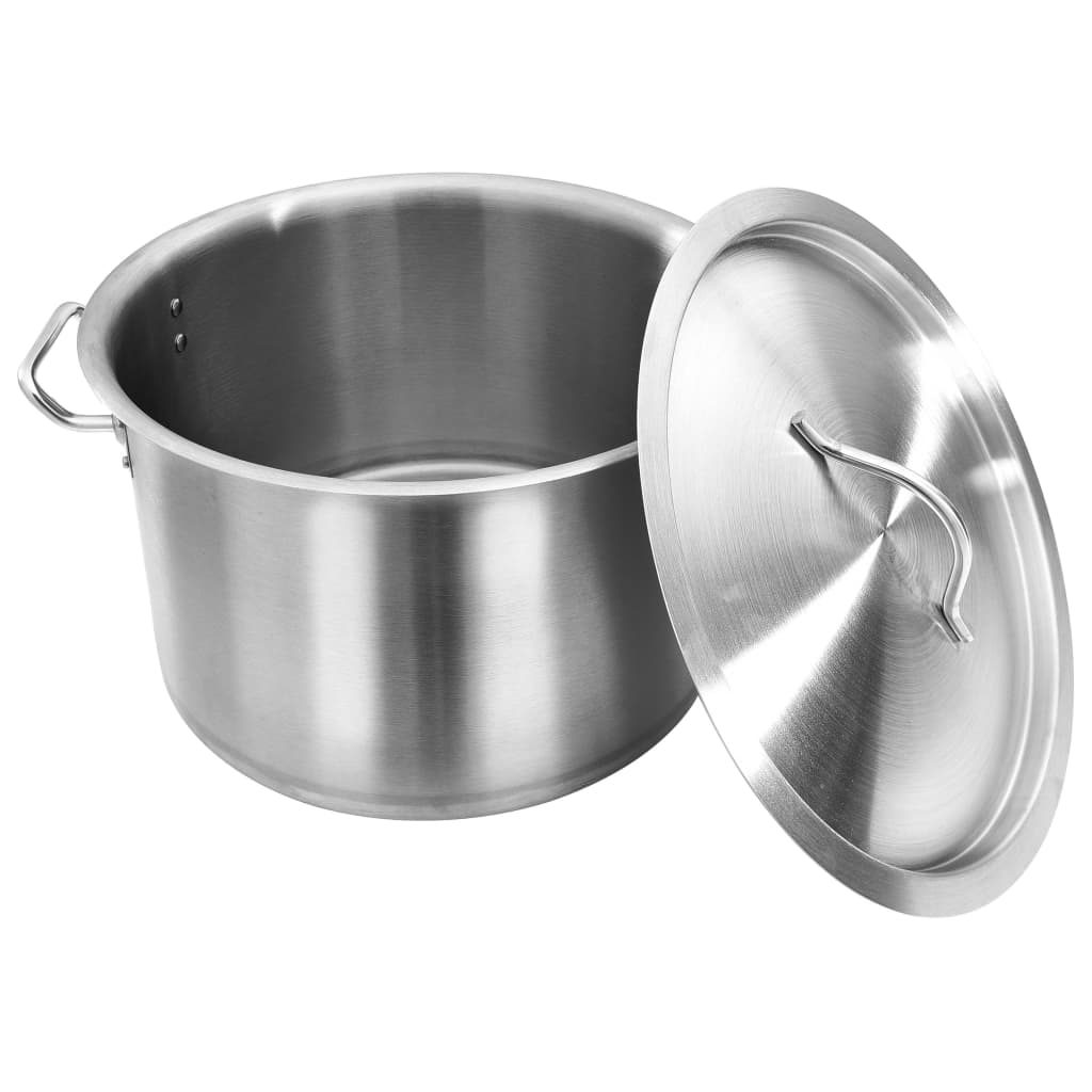 vidaXL Stock Pot 24 L 36x24 cm Stainless Steel
