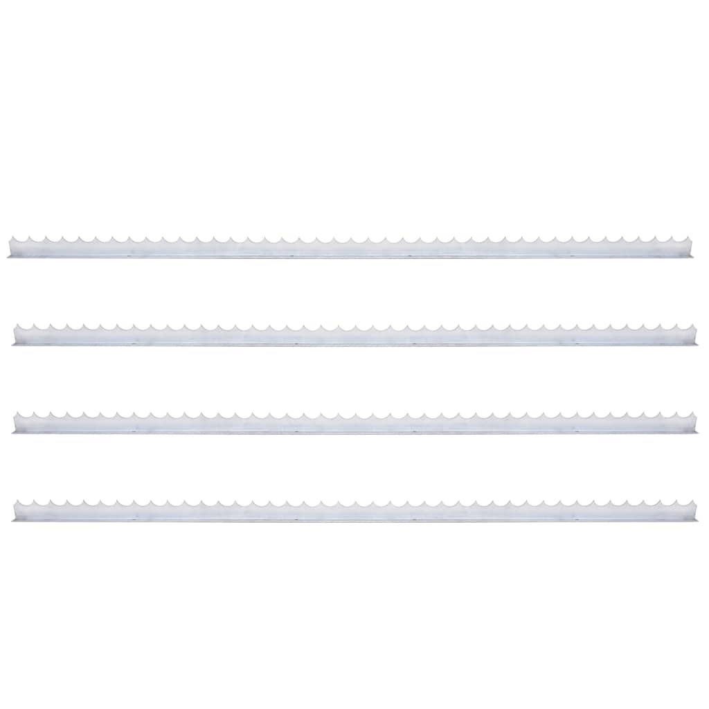 vidaXL Wall Spikes 4 pcs 1 m Galvanised Steel