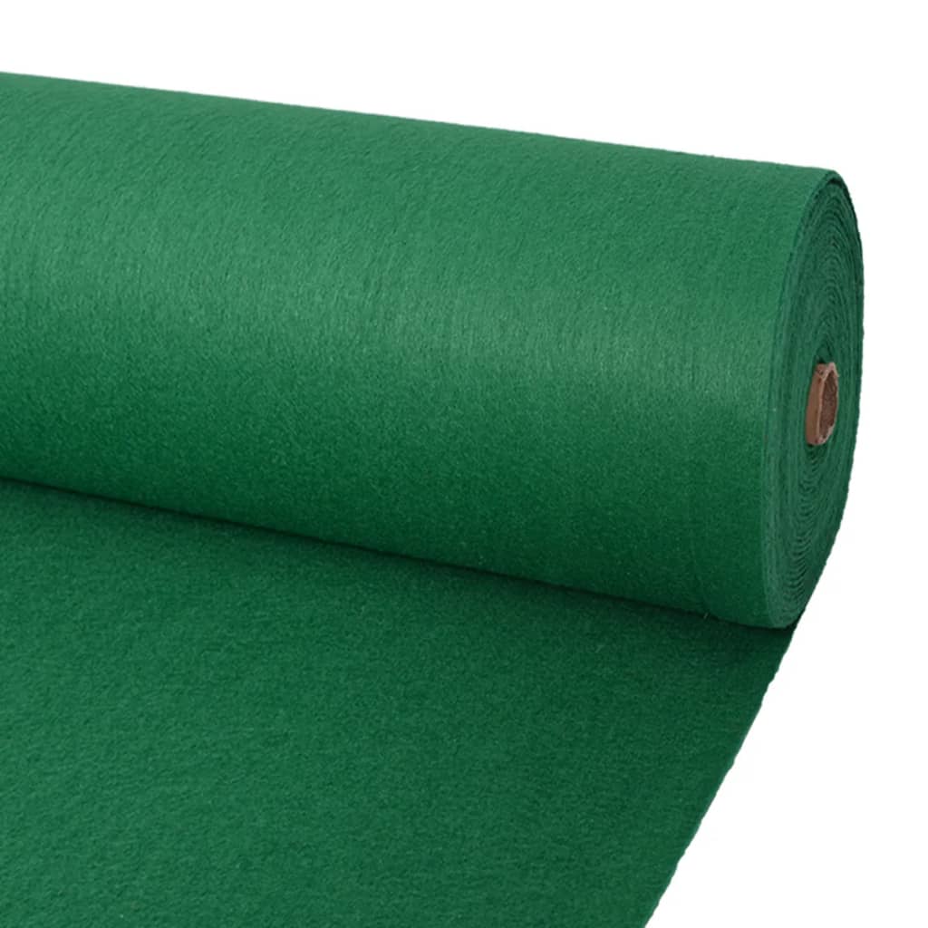 vidaXL Exhibition Carpet Plain 1.2x12 m Green