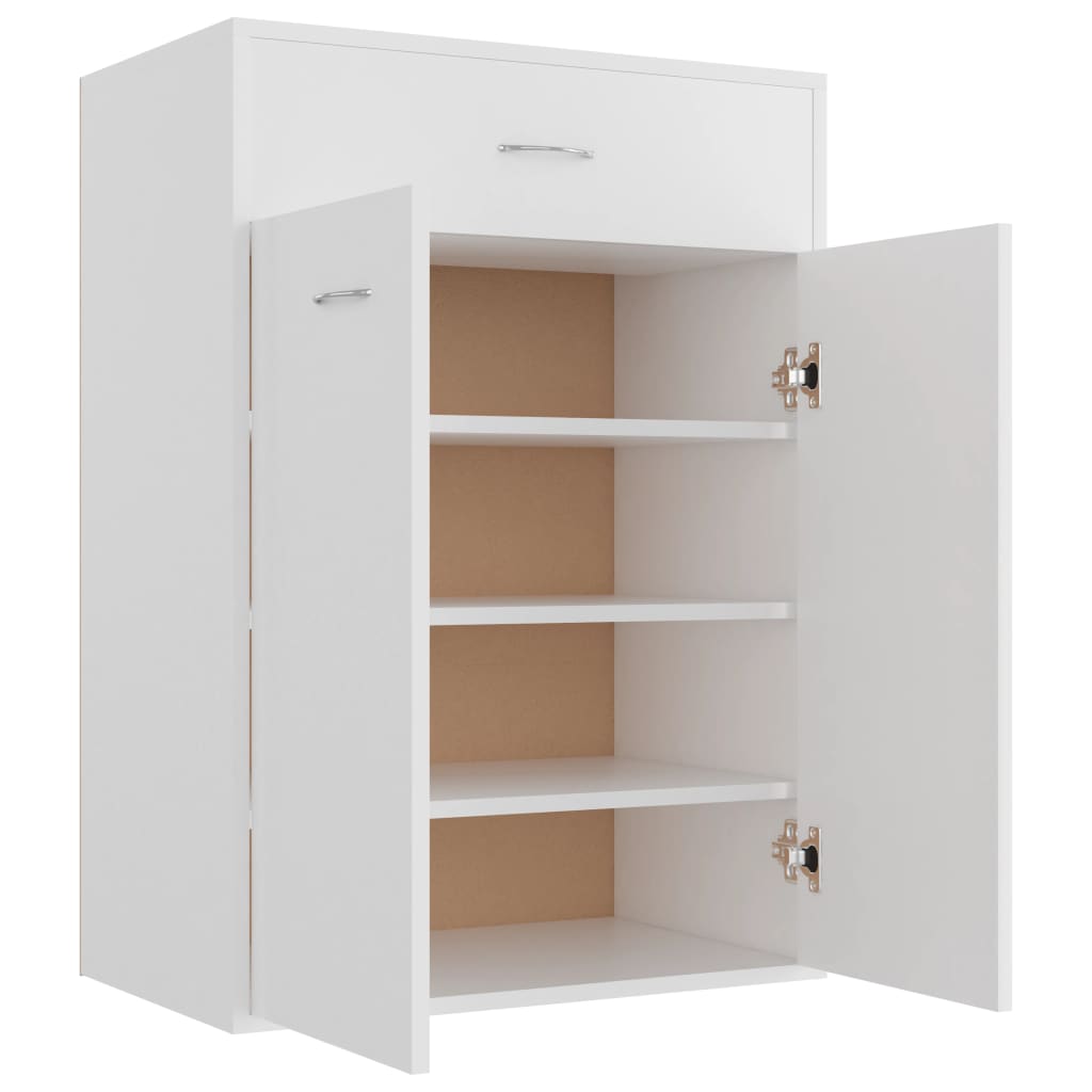 vidaXL Shoe Cabinet White 60x35x84 cm Engineered Wood