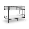 vidaXL Bunk Bed without Mattress Black Metal 90x200cm