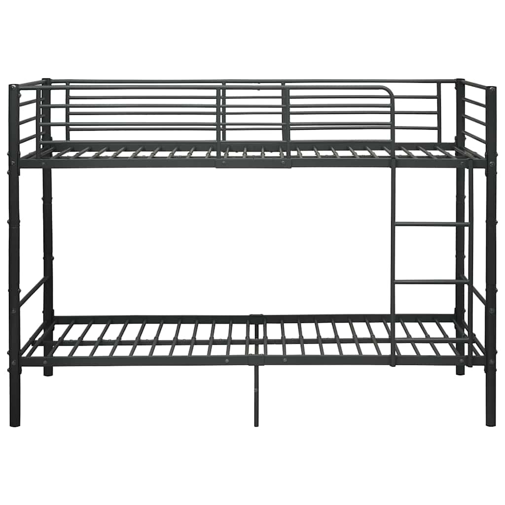 vidaXL Bunk Bed without Mattress Black Metal 90x200cm