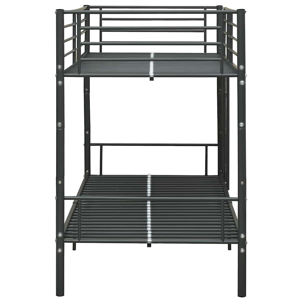 vidaXL Bunk Bed without Mattress Black Metal 90x200cm