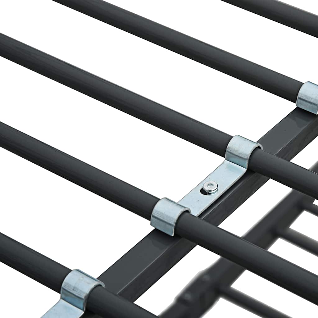 vidaXL Bunk Bed without Mattress Black Metal 90x200cm