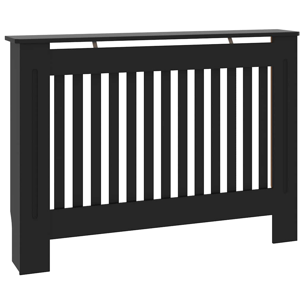 vidaXL Radiator Cover Black 112x19x81.5 cm MDF