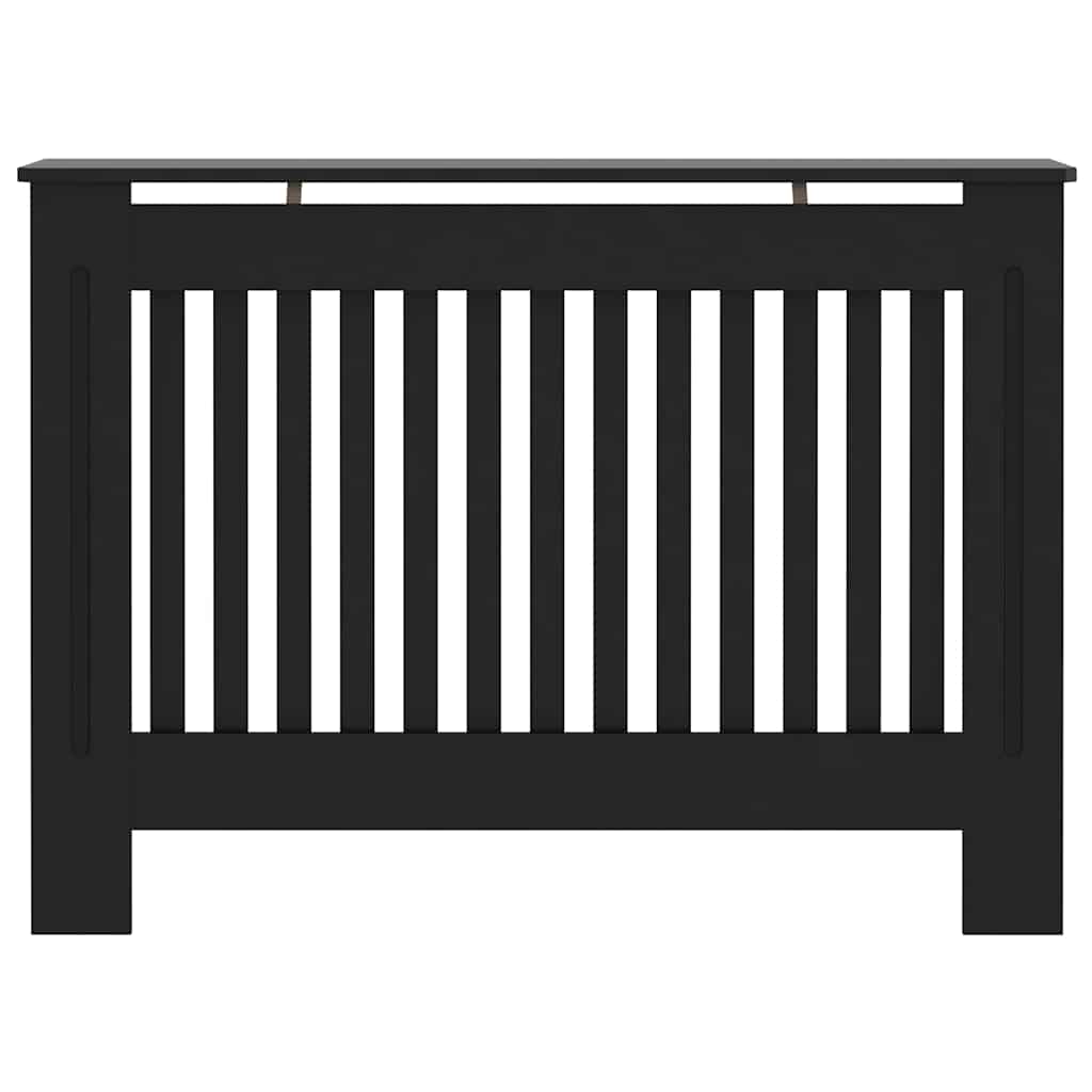 vidaXL Radiator Cover Black 112x19x81.5 cm MDF