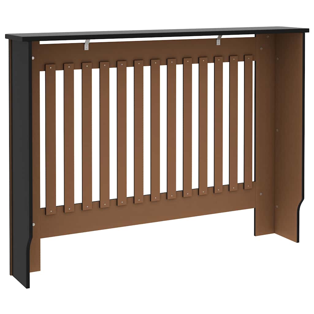 vidaXL Radiator Cover Black 112x19x81.5 cm MDF