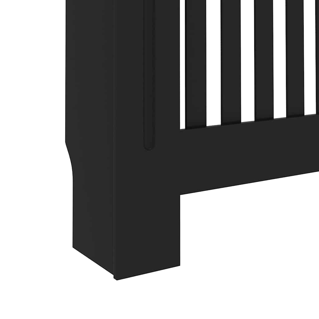 vidaXL Radiator Cover Black 112x19x81.5 cm MDF