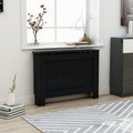 vidaXL Radiator Cover Black 112x19x81.5 cm MDF
