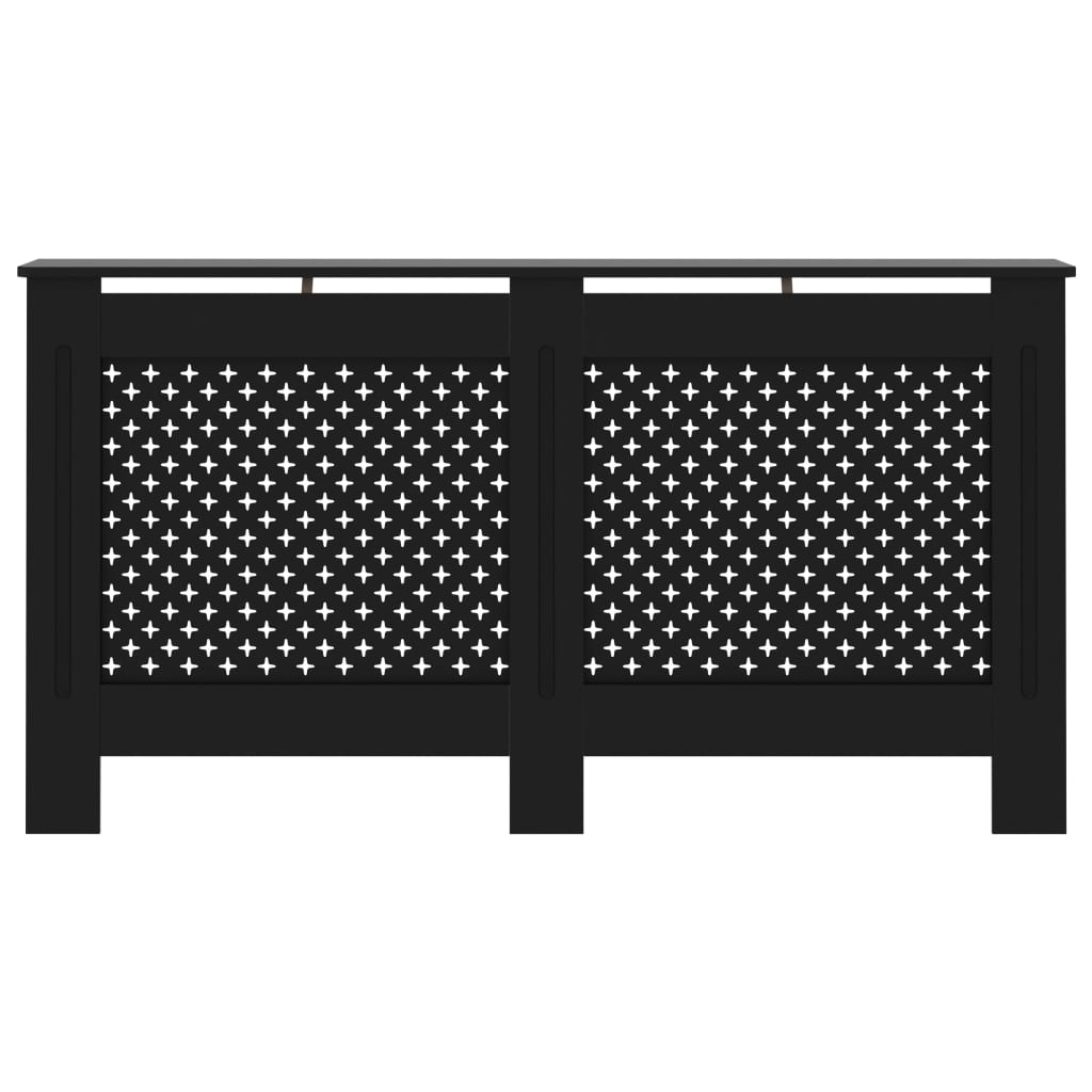vidaXL Radiator Cover Black 152x19x81.5 cm MDF