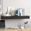 vidaXL Floating Wall Shelf with Drawer Black 80x25x8 cm