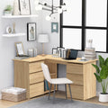 vidaXL Corner Desk Sonoma Oak 145x100x76 cm Engineered Wood