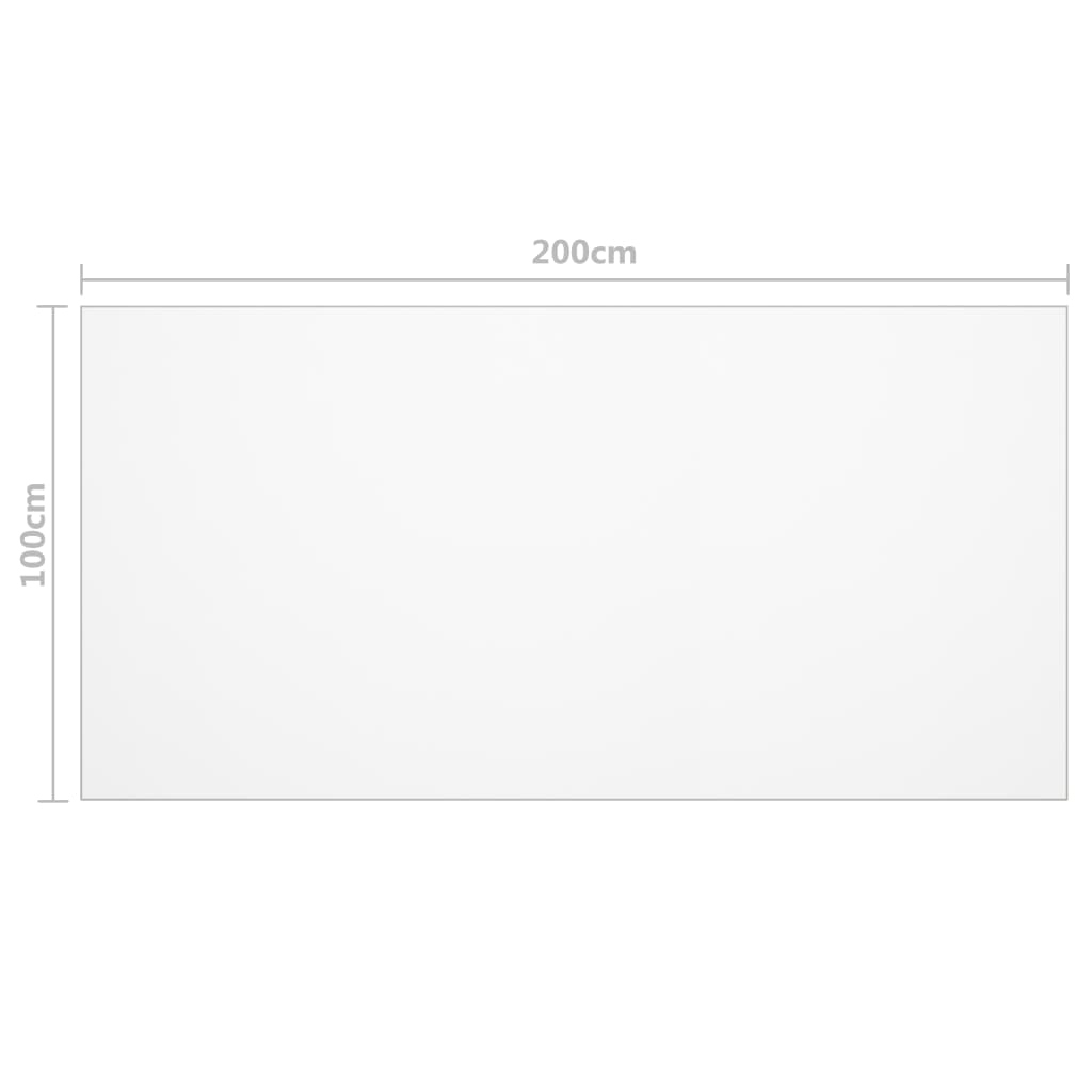 vidaXL Table Protector Transparent 200x100 cm 1.6 mm PVC