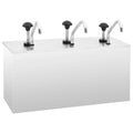vidaXL Sauce Dispenser Stainless Steel 3 x 3.5 L