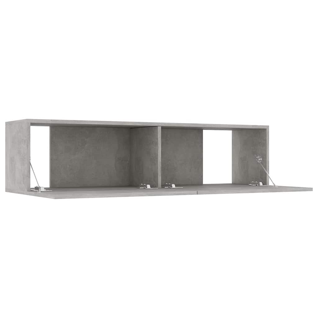 vidaXL TV Cabinet Concrete Grey 120x30x30 cm Engineered Wood