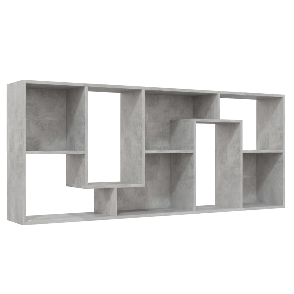 vidaXL Book Cabinet Concrete Grey 67x24x161 cm Engineered Wood