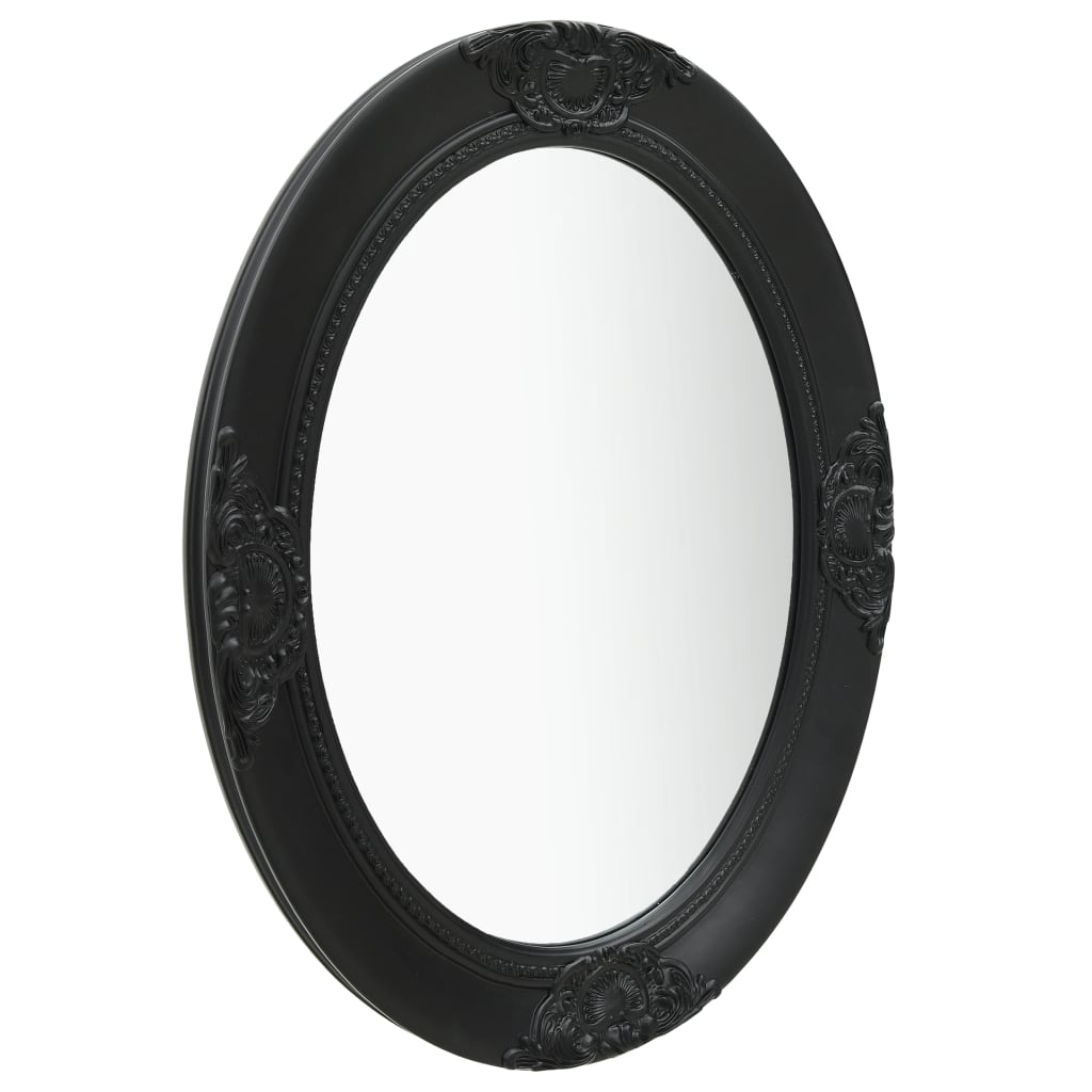 vidaXL Wall Mirror Baroque Style 50x70 cm Black