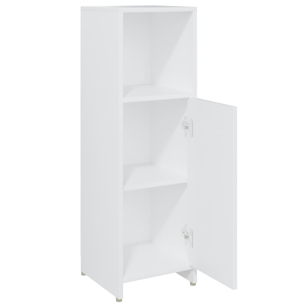 vidaXL Bathroom Cabinet White 30x30x95 cm Engineered Wood