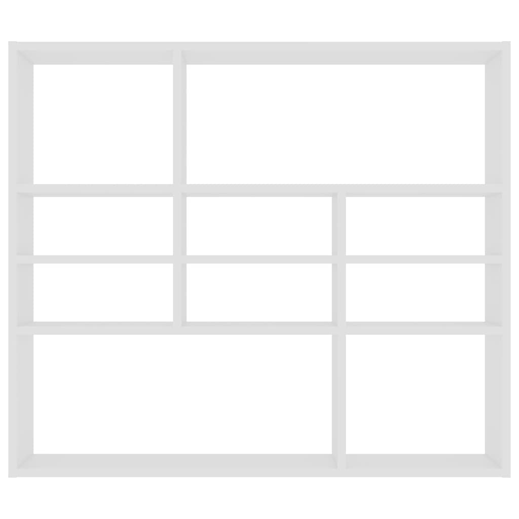 vidaXL Wall Shelf White 90x16x78 cm Engineered Wood