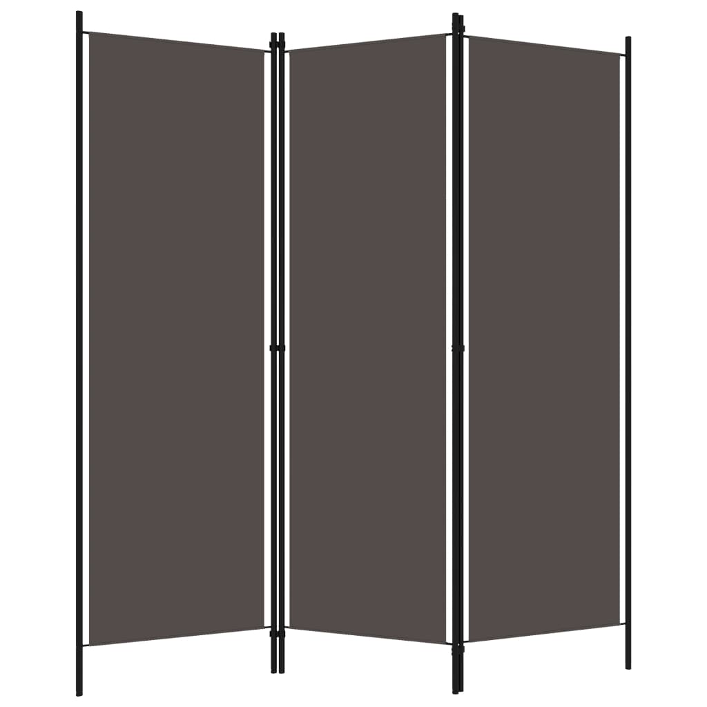 vidaXL 3-Panel Room Divider Anthracite 150x180 cm