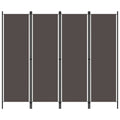 vidaXL 4-Panel Room Divider Anthracite 200x180 cm