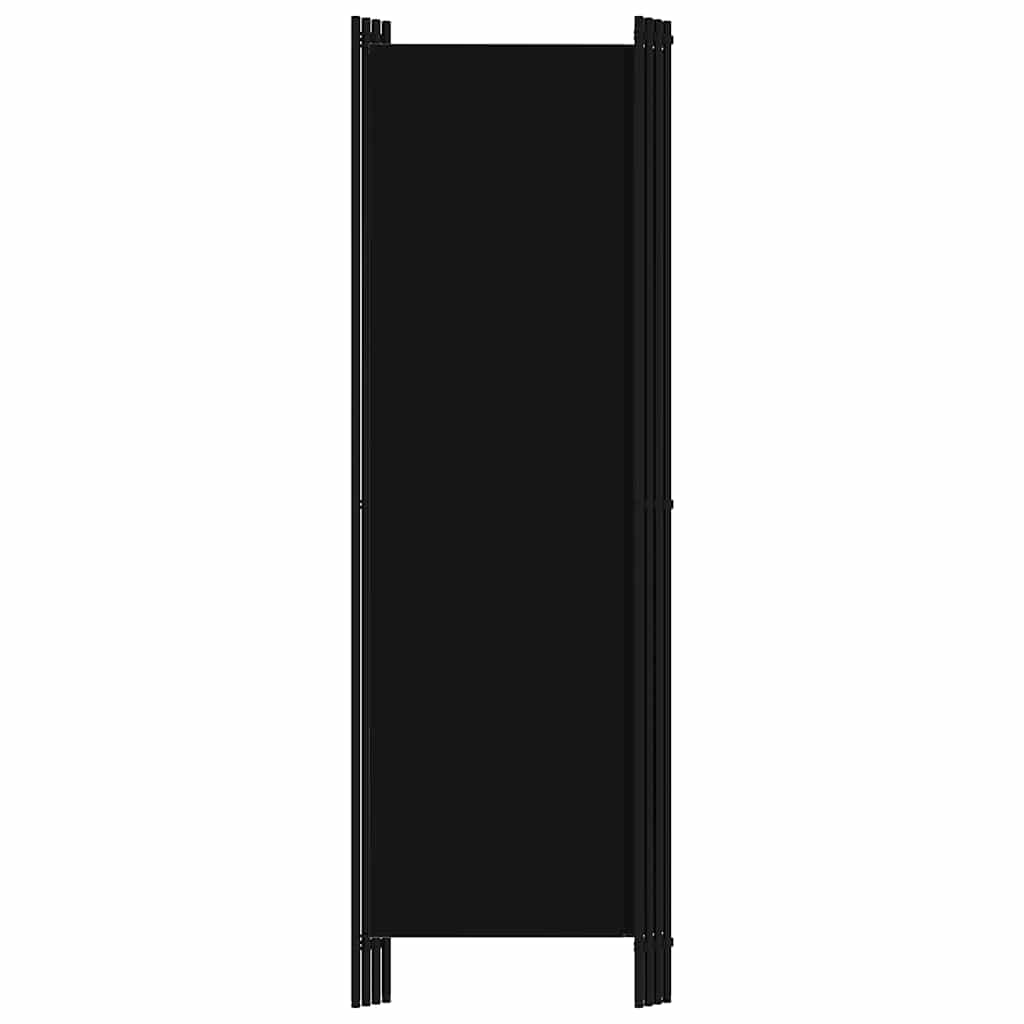 vidaXL 4-Panel Room Divider Black 200x180 cm