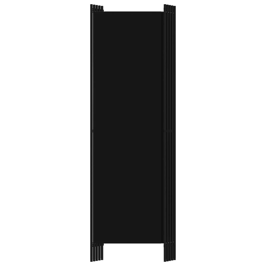vidaXL 5-Panel Room Divider Black 250x180 cm
