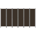 vidaXL 6-Panel Room Divider Brown 300x180 cm