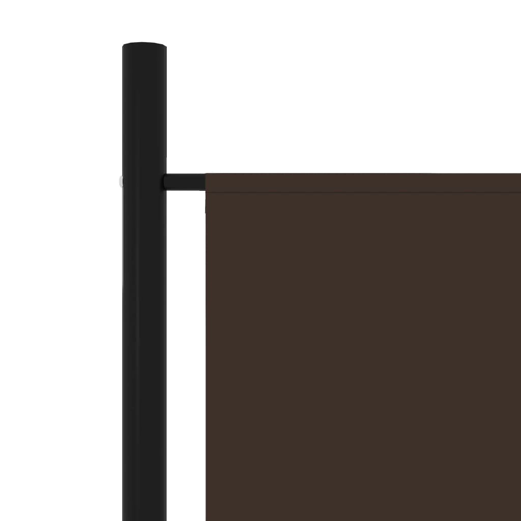 vidaXL 6-Panel Room Divider Brown 300x180 cm
