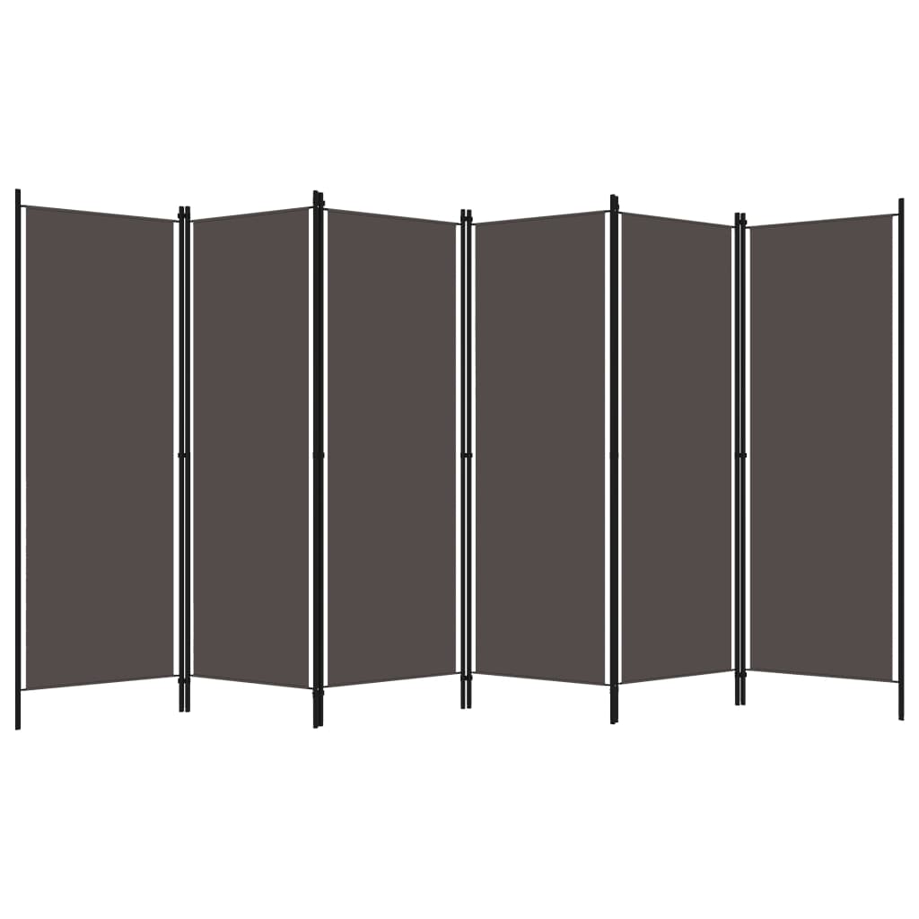 vidaXL 6-Panel Room Divider Anthracite 300x180 cm