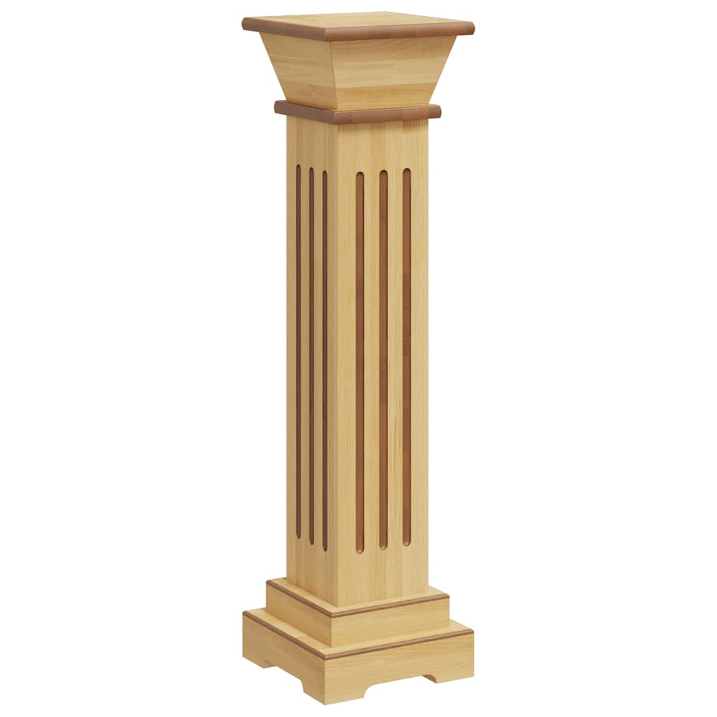 vidaXL Classic Square Pillar Plant Stand Light Wood 17x17x66 cm MDF