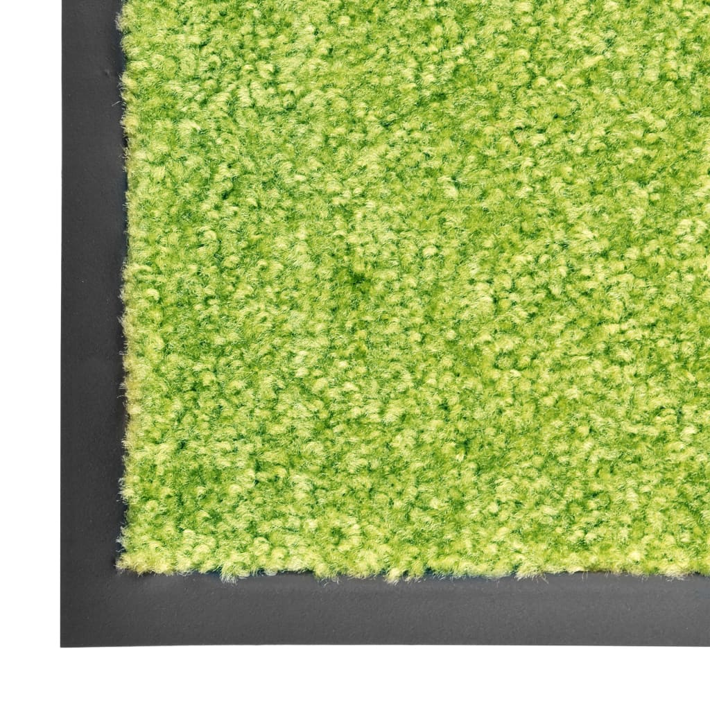 vidaXL Doormat Washable Green 40x60 cm