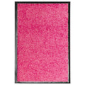 vidaXL Doormat Washable Pink 40x60 cm