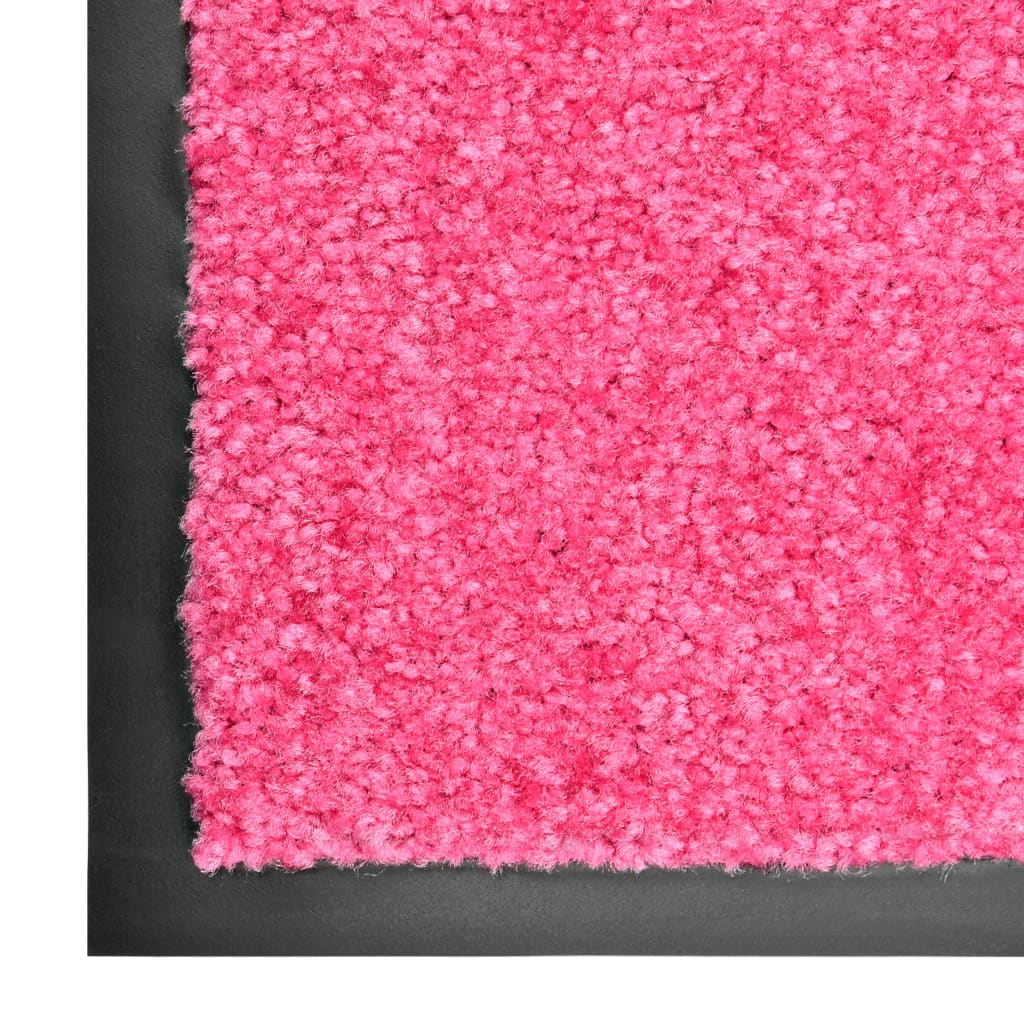 vidaXL Doormat Washable Pink 40x60 cm
