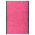 vidaXL Doormat Washable Pink 60x90 cm