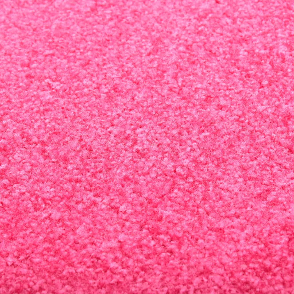 vidaXL Doormat Washable Pink 60x90 cm