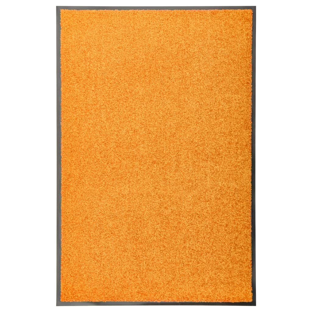 vidaXL Doormat Washable Orange 60x90 cm