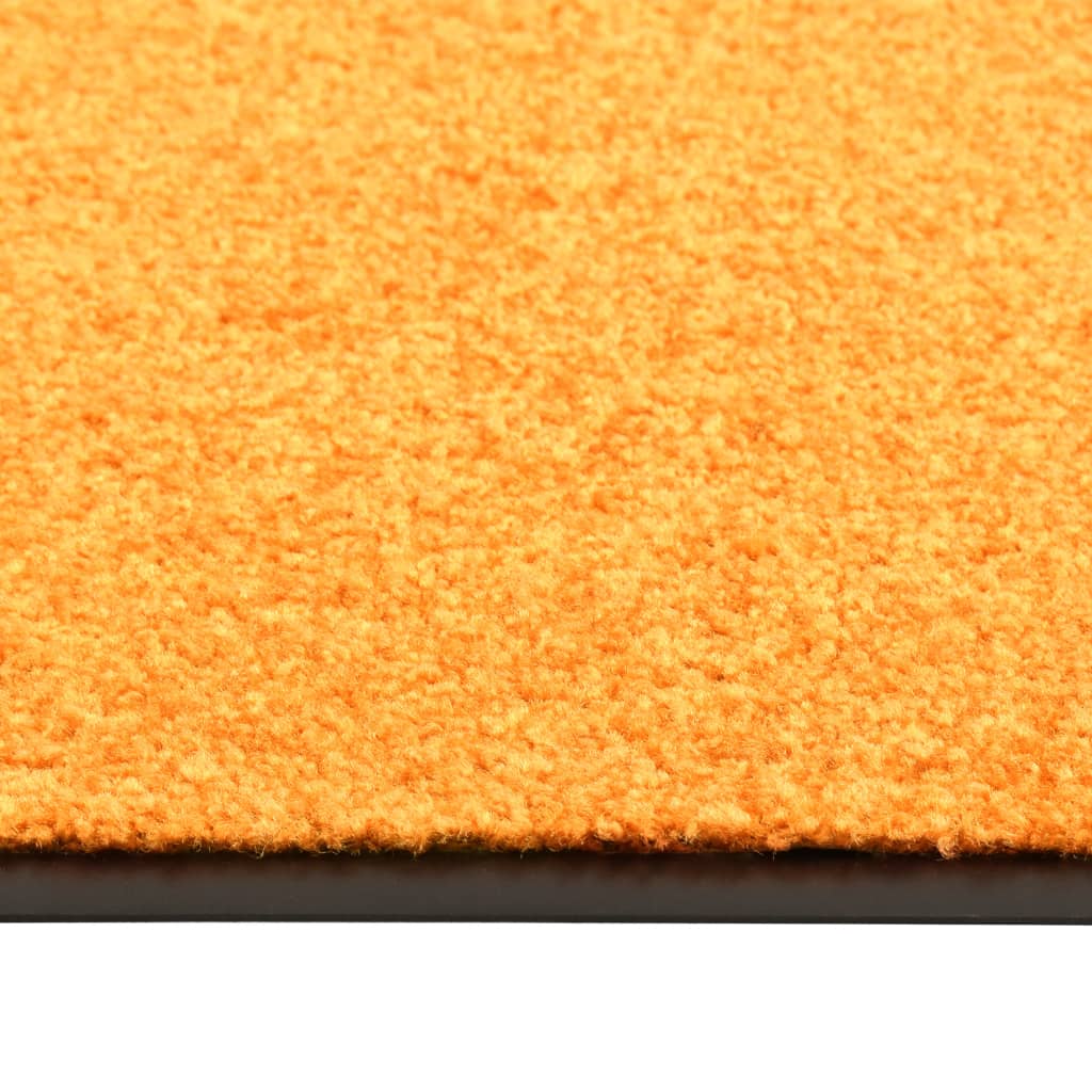 vidaXL Doormat Washable Orange 60x90 cm