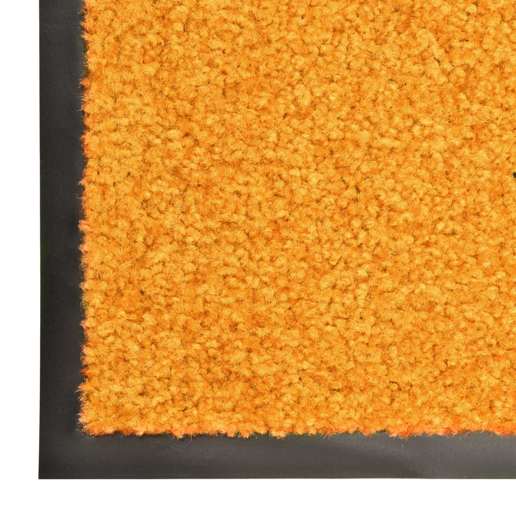 vidaXL Doormat Washable Orange 60x90 cm