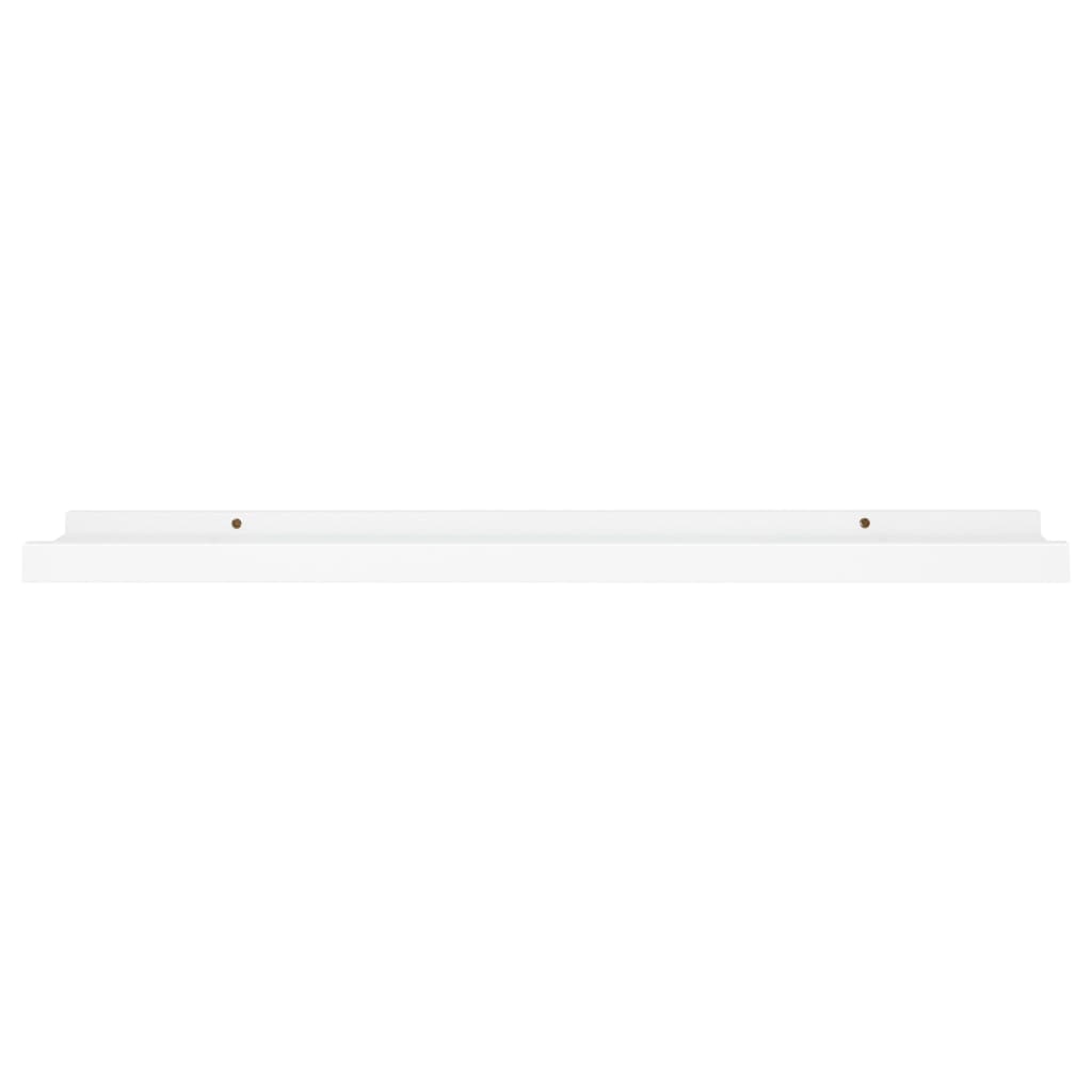 vidaXL Picture Frame Ledge Shelves 2 pcs White 80x9x3 cm MDF