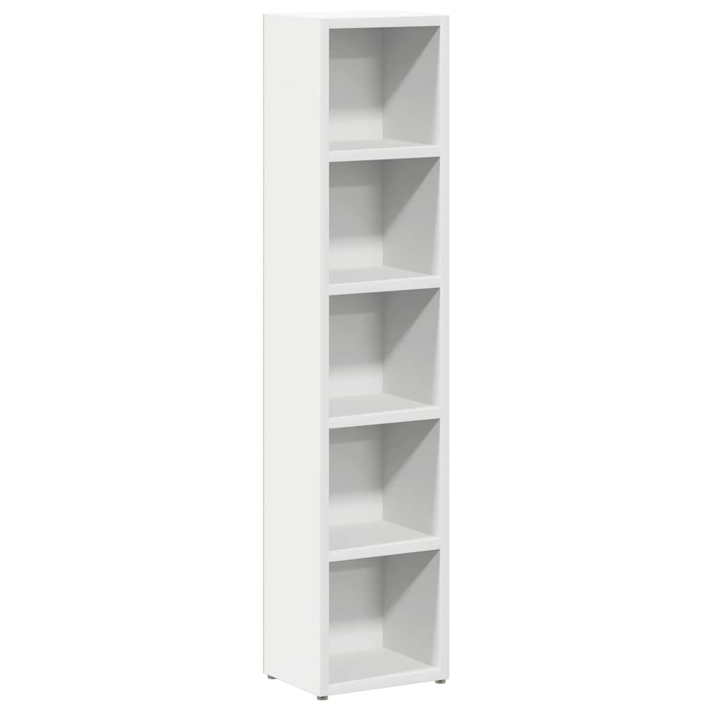vidaXL CD Cabinets 2 pcs White 21x16x93.5 cm Engineered Wood
