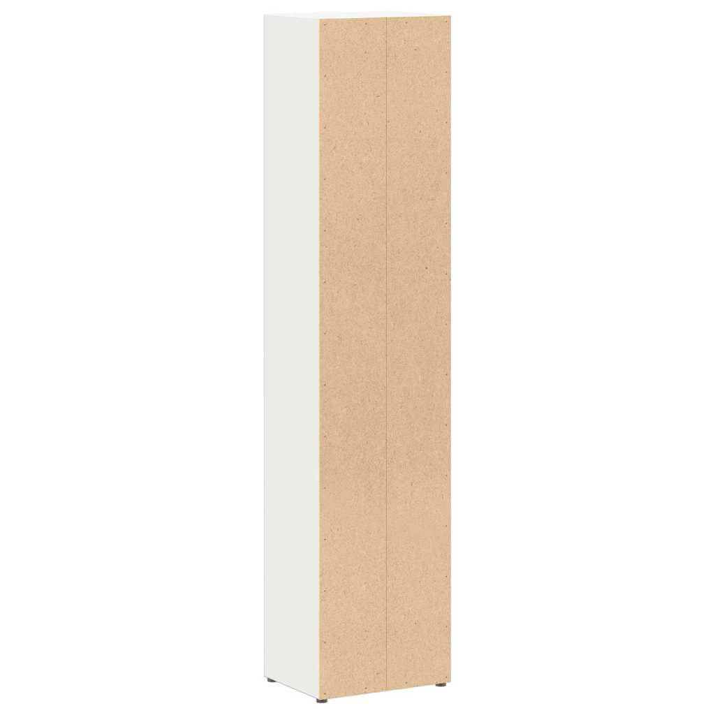 vidaXL CD Cabinets 2 pcs White 21x16x93.5 cm Engineered Wood