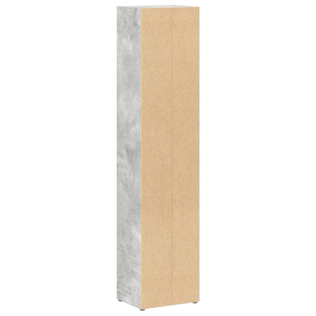 vidaXL CD Cabinets 2 pcs Concrete Grey 21x16x93.5 cm Engineered Wood