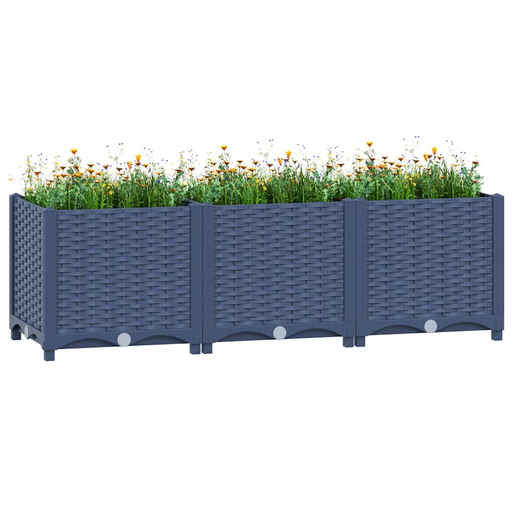 vidaXL Raised Bed 120x40x38 cm Polypropylene