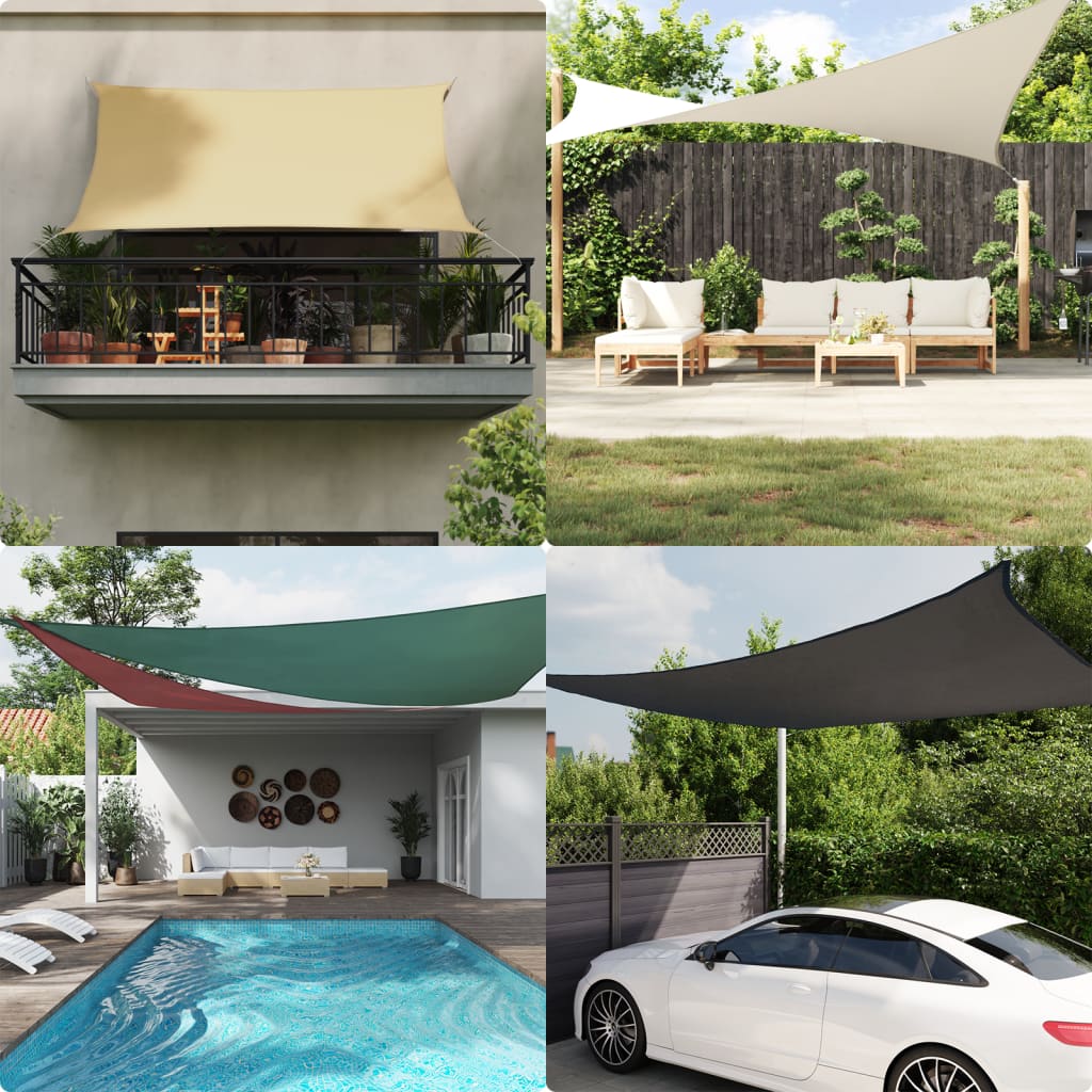 vidaXL Sunshade Sail Oxford Fabric Rectangular 3x4.5 m Black