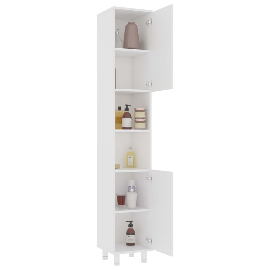 vidaXL Bathroom Cabinet White 30x30x179 cm Engineered Wood