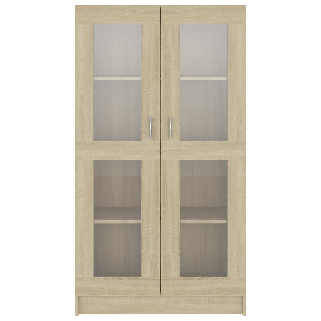 vidaXL Vitrine Cabinet Sonoma Oak 82.5x30.5x150 cm Engineered Wood